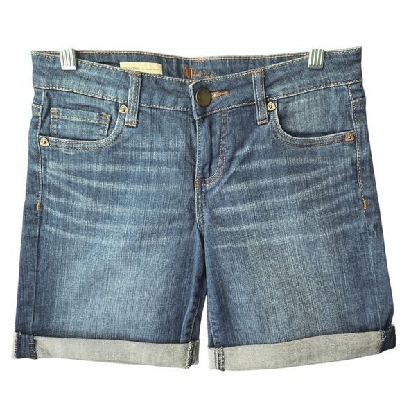 Kut from the Kloth Pants - KUT from the Kloth Catherine Boyfriend Short Blue Denim Size 2 Rolled Cuff